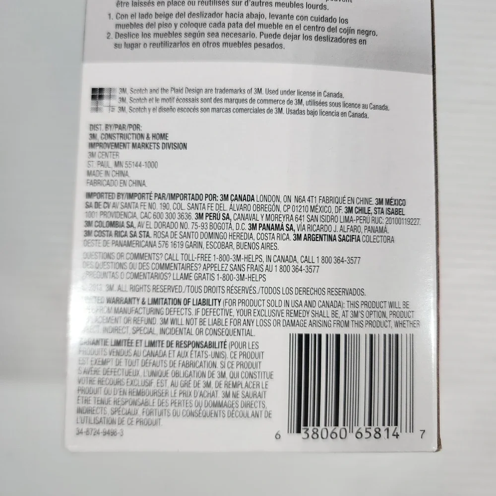 SCOTCH Furniture Sliders / 3.5‎ inch Round / 16-Pack VALUE PACK - NEW